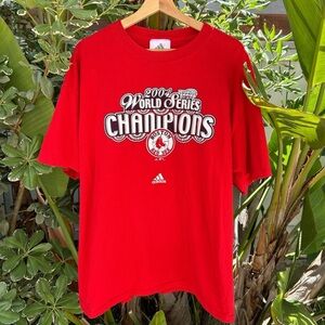 Vintage 2004 adidas Boston Red Sox World Series Tee XL